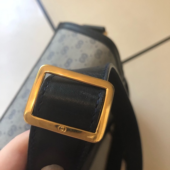 Vintage Gucci Monogram Crossbody Bag Navy - Picture 4 of 8